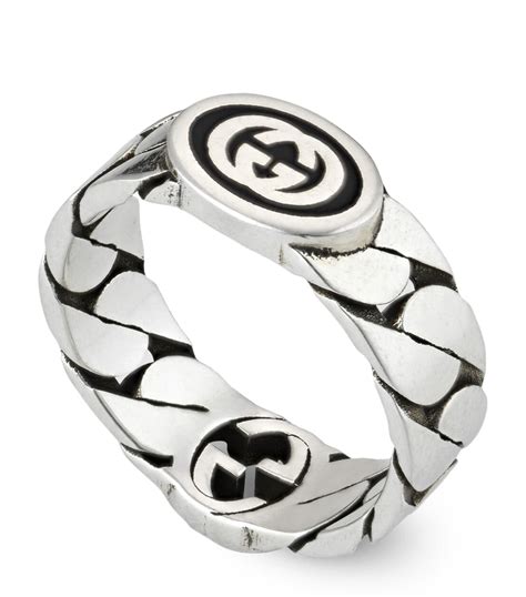 gucci interlocking g flower ring|interlocking g ring in silver.